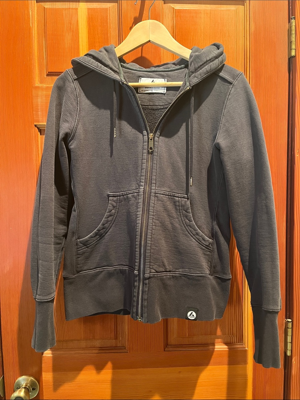 American Giant Dark Gray Full-Zip Hooded Utility Jacket